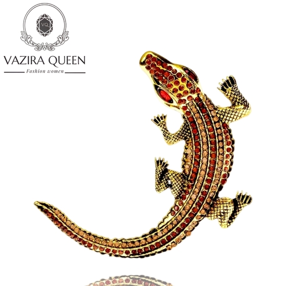 VQ Crocodile Brooch - Picture 1 of 3